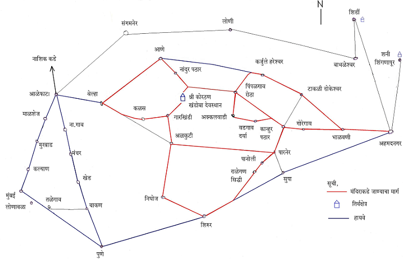 Korthan Khandoba Map